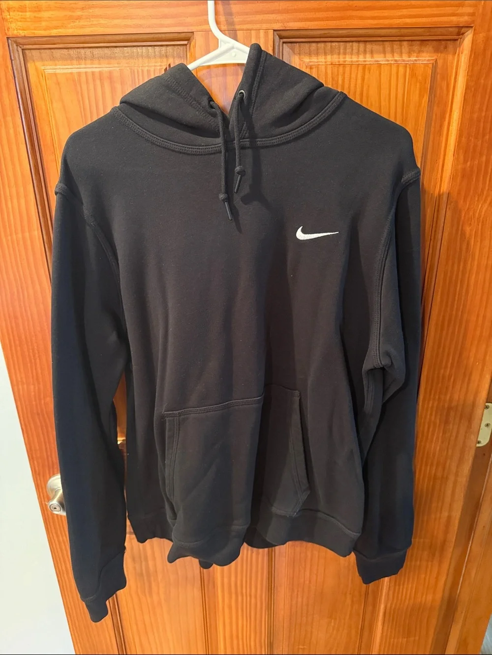 Nike Black Hoodie with White Swoosh